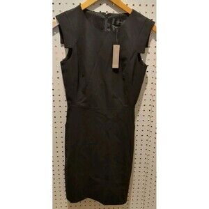 J Crew Resume Sheath Black Italian Stretch Wool Dress Size 00 $188